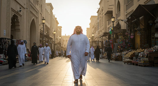 Plus size men in Dubai mall