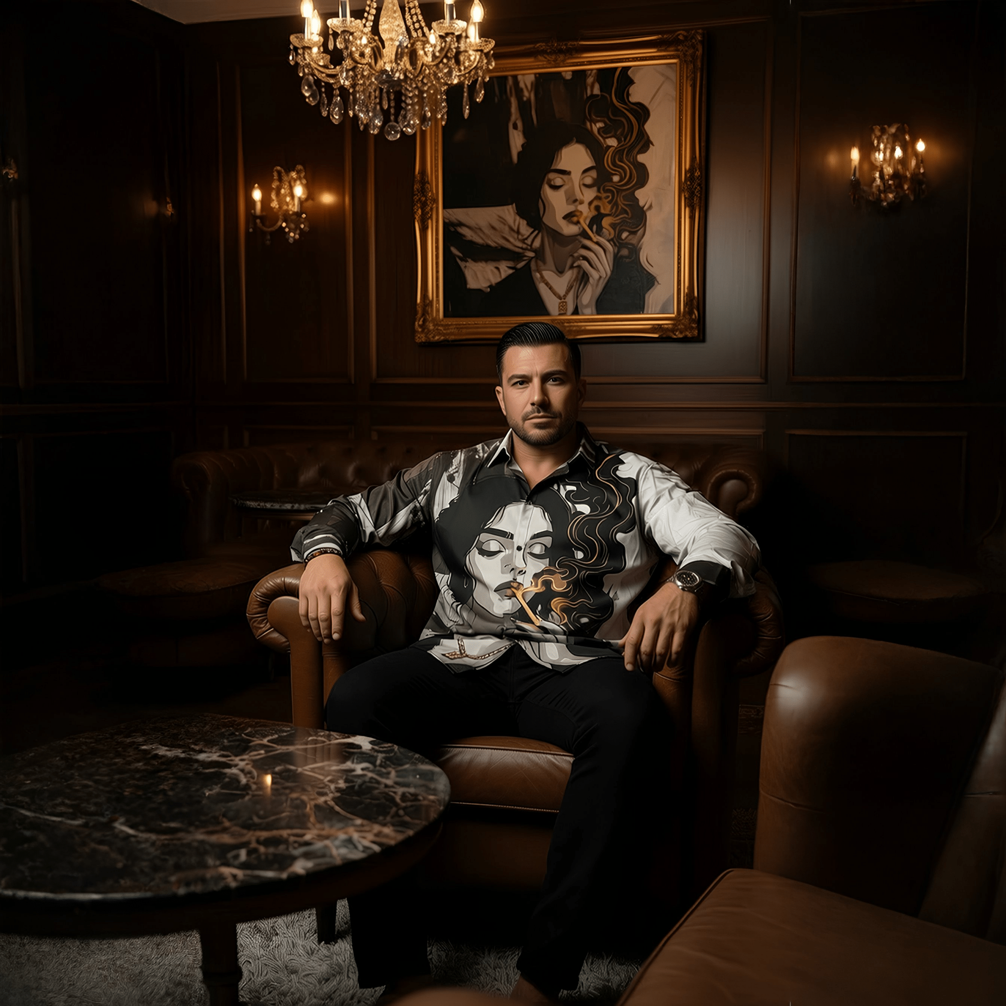 Smoking Lady Men’s Shirt - Big Boyz Collections