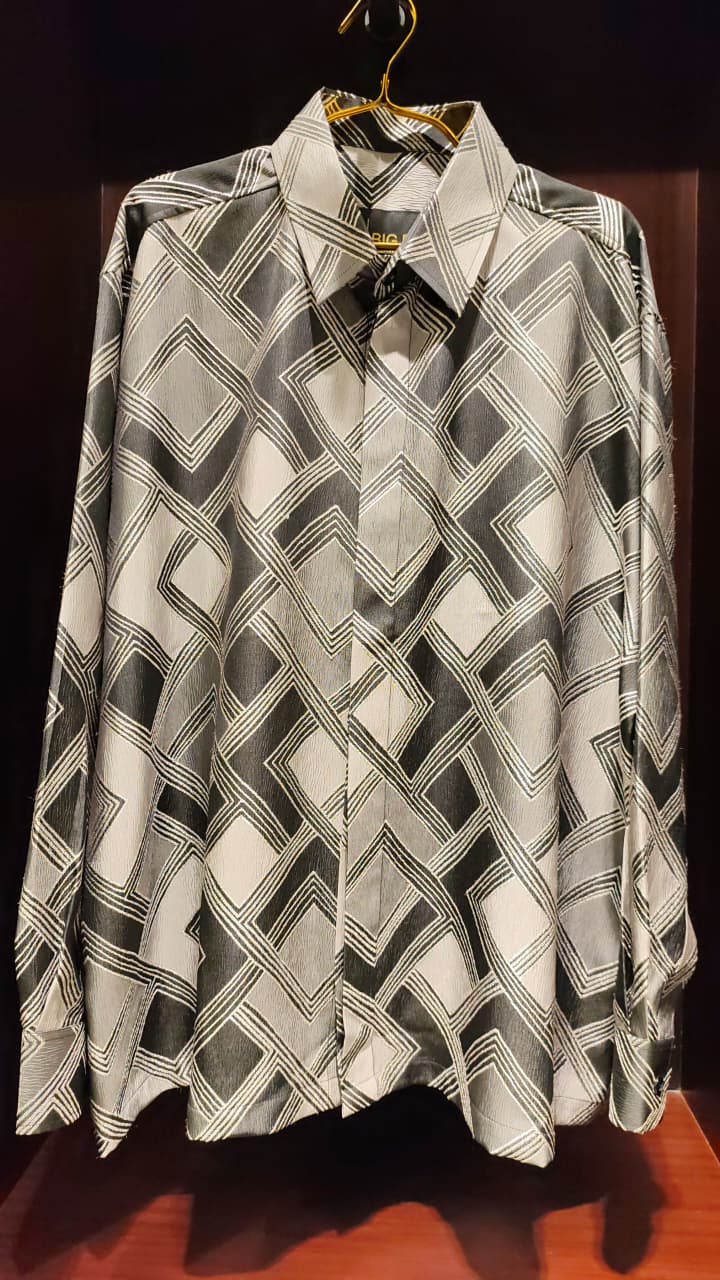 The Silver Square Long Sleeve Shirt - Big Boyz Collections