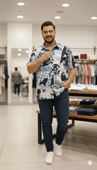 The Wild Blue Short Sleeve Shirt - Big Boyz Collections
