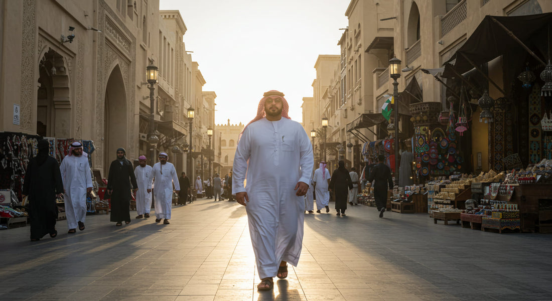 Plus size men in Dubai mall