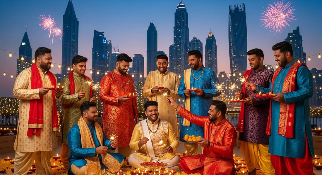 Plus Size Men in Dubai on Diwali Festival