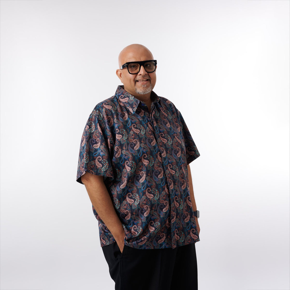 Buy Pasley Sequence Plus Size Mens Shirt in Dubai